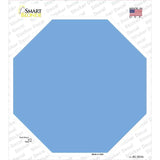 Light Blue Solid Novelty Octagon Sticker Decal Small