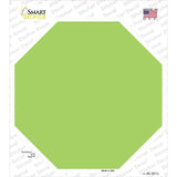 Lime Green Solid Novelty Octagon Sticker Decal Small