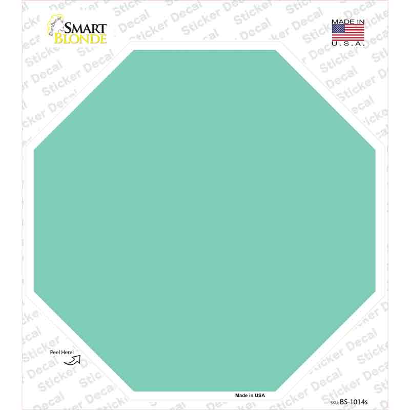 Mint Solid Novelty Octagon Sticker Decal Small