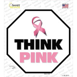 Think Pink Novelty Octagon Sticker Decal Small