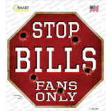 Bills Fans Only Novelty Octagon Sticker Decal Small