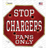 Chargers Fans Only Novelty Octagon Sticker Decal Small