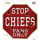 Chiefs Fans Only Novelty Octagon Sticker Decal Small