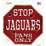 Jaguars Fans Only Novelty Octagon Sticker Decal Small