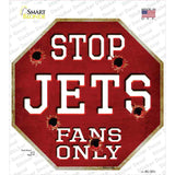 Jets Fans Only Novelty Octagon Sticker Decal Small