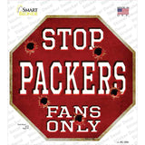 Packers Fans Only Novelty Octagon Sticker Decal Small