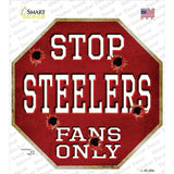 Steelers Fans Only Novelty Octagon Sticker Decal Small