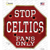 Celtics Fans Only Novelty Octagon Sticker Decal Small