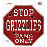 Grizzlies Fans Only Novelty Octagon Sticker Decal Small