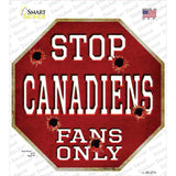 Canadiens Fans Only Novelty Octagon Sticker Decal Small