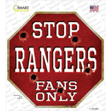 Rangers Fans Only Bullet Novelty Octagon Sticker Decal Small