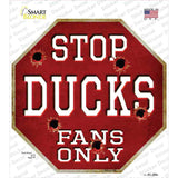 Ducks Fans Only Novelty Octagon Sticker Decal Small