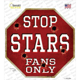 Stars Fans Only Novelty Octagon Sticker Decal Small