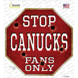 Canucks Fans Only Novelty Octagon Sticker Decal Small