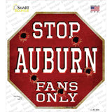 Auburn Fans Only Novelty Octagon Sticker Decal Small