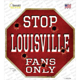Louisville Fans Only Novelty Octagon Sticker Decal Small