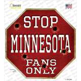 Minnesota Fans Only Novelty Octagon Sticker Decal Small