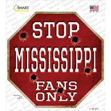 Mississippi State Fans Only Novelty Octagon Sticker Decal Small