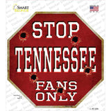 Tennessee Fans Only Novelty Octagon Sticker Decal Small