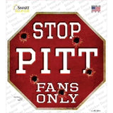 Pitt Fans Only Novelty Octagon Sticker Decal Small