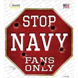 Navy Fans Only Novelty Octagon Sticker Decal Small