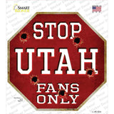 Utah Fans Only Novelty Octagon Sticker Decal Small