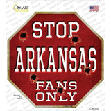 Arkansas Fans Only Novelty Octagon Sticker Decal Small