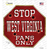 West Virginia Fans Only Novelty Octagon Sticker Decal Small