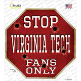 Virginia Tech Fans Only Novelty Octagon Sticker Decal Small