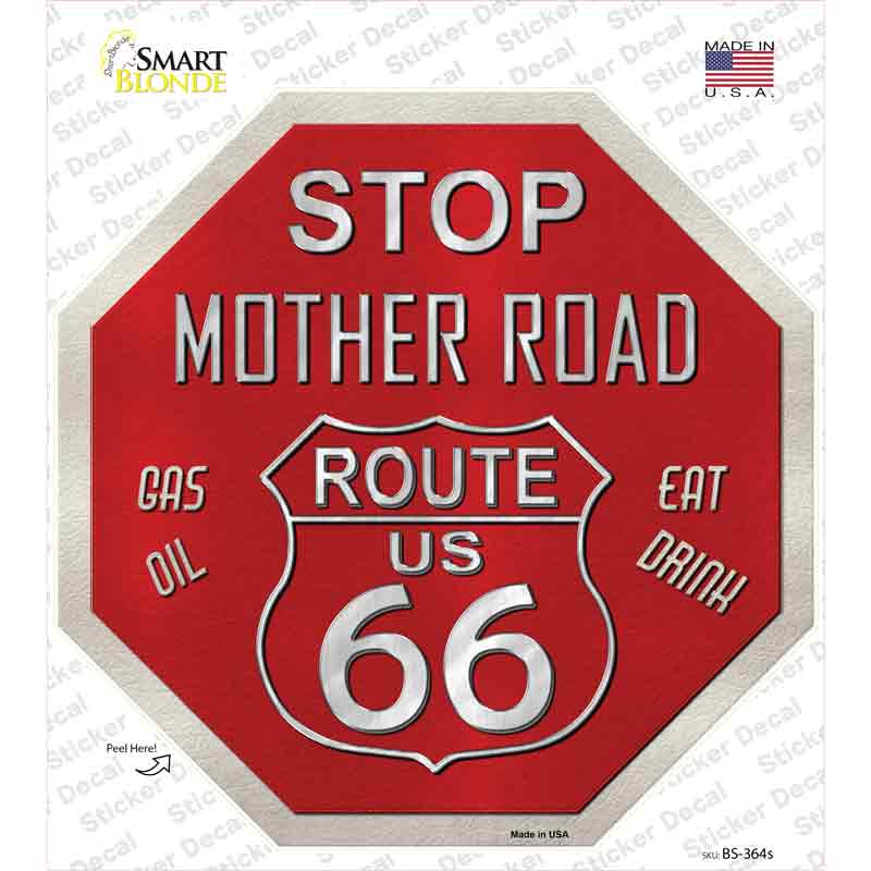 Route 66 Mother Road Novelty Octagon Sticker Decal Small