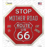 Route 66 Mother Road Novelty Octagon Sticker Decal Small