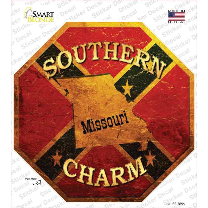 Southern Charm Missouri Novelty Octagon Sticker Decal Small