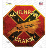 Southern Charm North Carolina Novelty Octagon Sticker Decal