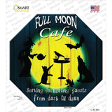 Full Moon Cafe Novelty Octagon Sticker Decal Small