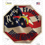 Florida Home Grown Novelty Octagon Sticker Decal