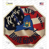 New York Home Grown Novelty Octagon Sticker Decal