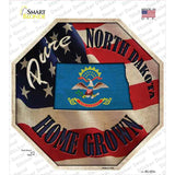 North Dakota Home Grown Novelty Octagon Sticker Decal