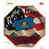 Pennsylvania Home Grown Novelty Octagon Sticker Decal Small