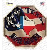 Texas Home Grown Novelty Octagon Sticker Decal Small