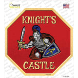 Knights Castle Novelty Octagon Sticker Decal Small