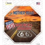 Route 66 With Sunset Novelty Octagon Sticker Decal Small