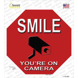 Smile Youre On Camera Novelty Octagon Sticker Decal Small