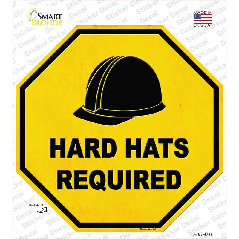 Hard Harts Required Novelty Octagon Sticker Decal Small