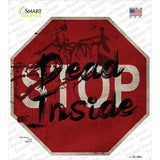 Bloody Dead Inside Novelty Octagon Sticker Decal Small