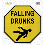 Falling Drunks Novelty Octagon Sticker Decal Small