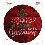 Go Jesus Novelty Circle Sticker Decal