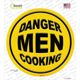 Danger Men Cooking Novelty Circle Sticker Decal