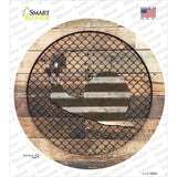 Snail on Wood Novelty Circle Sticker Decal