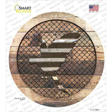 Parrot on Wood Novelty Circle Sticker Decal