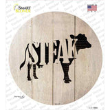 Cows Make Steak Novelty Circle Sticker Decal